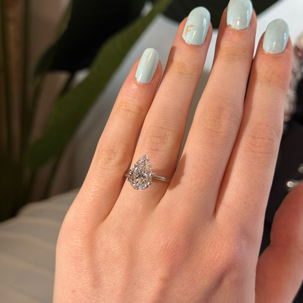 3.01 Ct Pear Cut Lab Diamond - Igi Certified